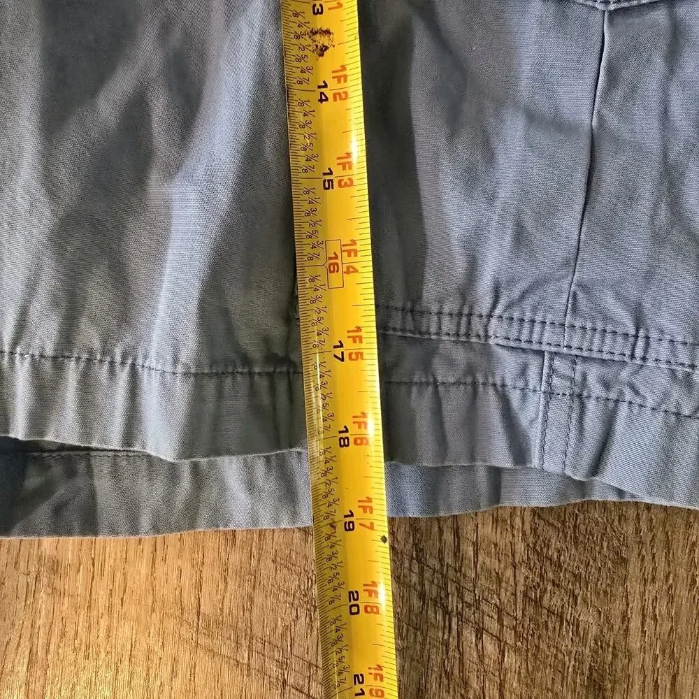 Tommy Bahama Relax Cargo Shorts Mens Medium Blue Elastic Waist Drawstring Cotton